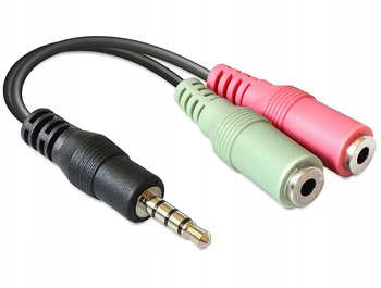 Adapter Mini Jack(M) 4Pin -> Mini Jack(F)x2