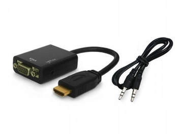SAVIO Adapter HDMI (M) - VGA (F) z audio, CL-23