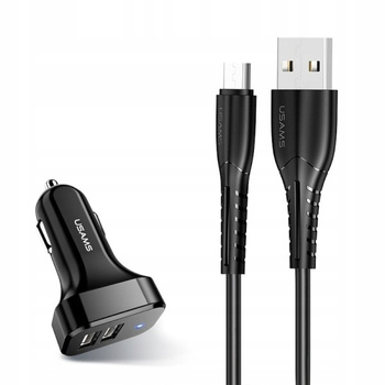 Ładowarka samochodowa 2xUSB C13 2.1A microUSB