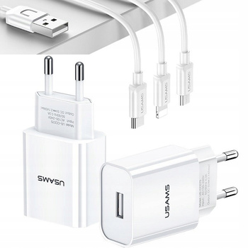 Ładowarka sieciowa T18 2,1A 3w1 micro/ligh/USBC