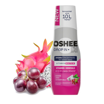 Syrop Oshee Drop In koncentrat do saturatora czerwone winogrono-smoczy owoc 500ml