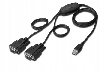 Konwerter/Adapter USB 2.0 do 2x RS232 (DB9) z.