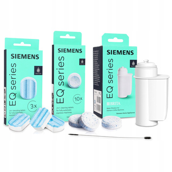 Zestaw czyszczący do ekspresów Siemens Zestaw EQ3 EQ6 EQ9 TZ80004 FILTRY