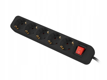 Listwa przedłużacz 3m 5x230 c PS1-05F-0300-BK