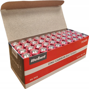 40szt BATERIA AA BATERIE PALUSZKI LR6 R6 1,5V MOC