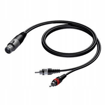 Kabel audio XLR żeński - 2x RCA/CINCH męski 1