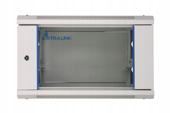 Szafka wisząca rack 4U 600x600 szara szklane