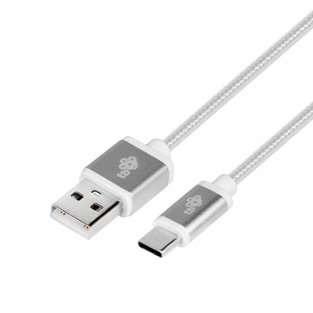 TB Kabel USB-USB C 1.5m srebrny sznurek