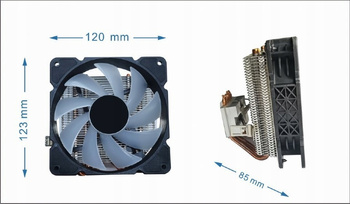 Chłodzenie CPU Huracan 12cm 100W 4-pin multicolor