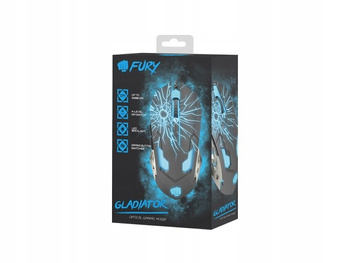 FURY Mysz Gladiator 3200 DPI podświetlana