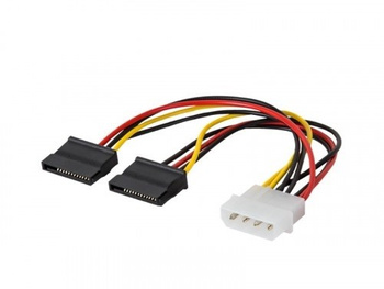 Kabel zasilający Molex 4 pin męski - 2xSATA,.,