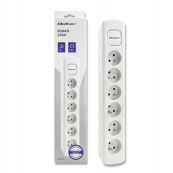 Listwa zasilająca | 6 gniazd | 1.8m | Biała