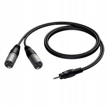 Kabel audio 3.5 mm jack męski stereo - 2x XLR