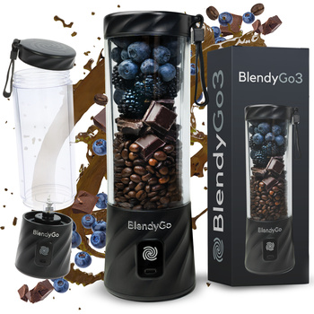 Oryginalny BlendyGo 3 - Bezprzewodowy Blender Kielichowy 250W | czarny