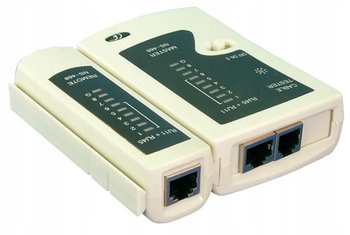 Tester kabli do zlacz RJ11,RJ12,RJ45 z jednostką