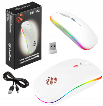 MYSZKA BEZPRZEWODOWA MYSZ DLA GRACZY CICHA LED RGB