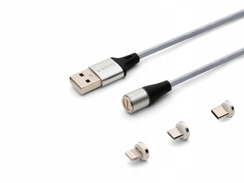 Kabel magnetyczny USB - USB typ C, Micro i,,,