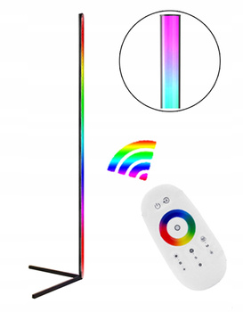 DUŻA LAMPA PODŁOGOWA NAROŻNA STOJĄCA LED RGB 140CM