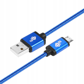 TB Kabel USB-Micro USB 1.5 m niebieski sznurek