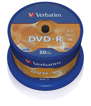 VERBATIM DVD-R 16x 4.7GB 50P CB 43548