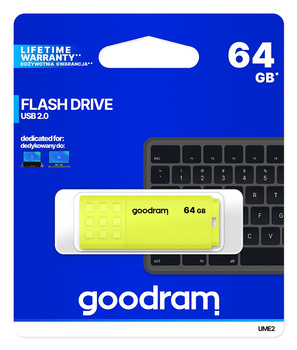 GOODRAM Pendrive UME2 64GB USB 2.0 Żółty