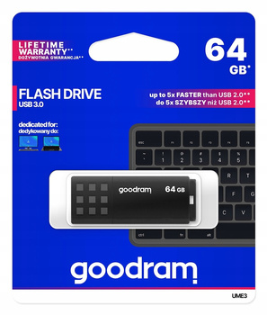 GOODRAM Pendrive UME3 64GB USB 3.0 Czarny
