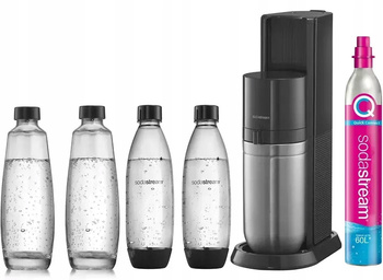 Saturator SodaStream Duo + 2 butelki Fuse 1L + 2 butelki szklane MEGAZESTAW