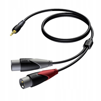 Kabel 3,5mm Jack Męski Stereo - 2x XLR Męski 3 M