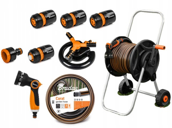 WĄŻ OGRODOWY NA WÓZKU BĘBEN ZWIJACZ TRANSPORTOWY