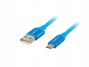 Kabel Premium USB micro BM - AM 2.0 1m niebieski