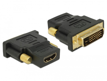 DELOCK Adapter DVI-D(M)(2 4+1)-HDMI(F) czarny