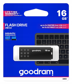 GOODRAM Pendrive UME3 16GB USB 3.0 Czarny