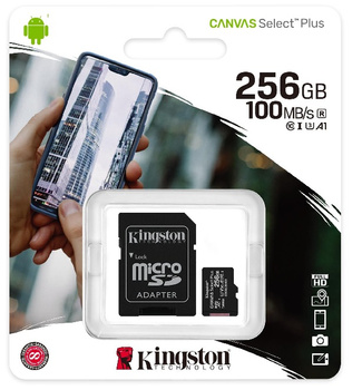 KINGSTON KARTA MICROSD 256GB MICRO CL10 ADAPTER SD