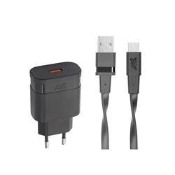 Rivacase Ładowarka Sieciowa + USB-C 18W QC 3.0 czarna