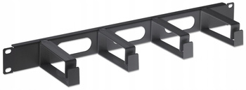 Organizer kabli 1U 4x67mm Rack 19 cali czarny