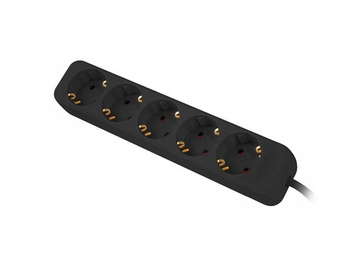 Listwa przedłużacz 1,5m 5X230v c PS0-05F-0150-BK