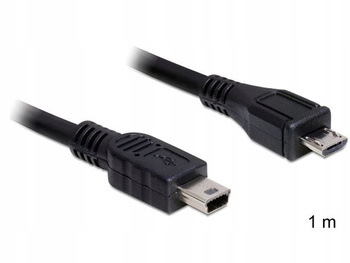 KABEL USB MICRO-B(M)-&gt;MINI-B(M) 2.0 1M DELOCK