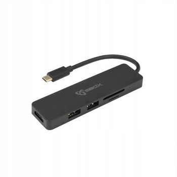 Hub ROZDZIELACZ 5w1 USB-C>HDMI/USB-3.0/SD+TF