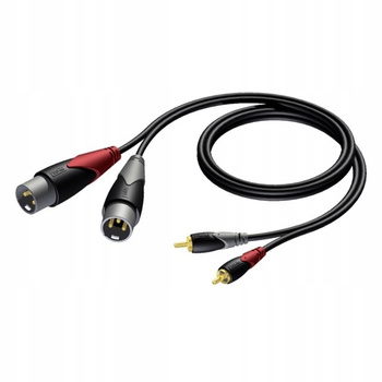Kabel 2x XLR Męski-2X RCA/ CINCH Męski 1,5 M