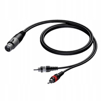 Kabel audio XLR żeński - 2x RCA/CINCH męski 1