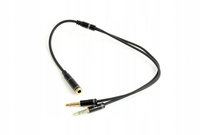 Adapter audio stereo 2x3.5mm minijack, 4PIN, 0.2m