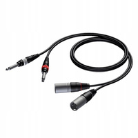 Kabel 2 x XLR męski - 2 x złącze męskie mono