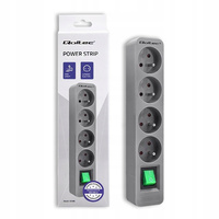 Listwa zasilająca | 4 gniazda | 1.8m | Szara