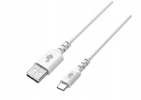 Kabel USB-USB C 1m silikonowy biały Quick Charge