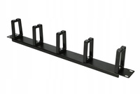 Organizer kabli 1U z plastikowymi uchwytami