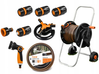 WĄŻ OGRODOWY NA WÓZKU BĘBEN ZWIJACZ TRANSPORTOWY