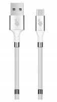 TB Kabel USB C- USB biały zwijany z magnetycznymi