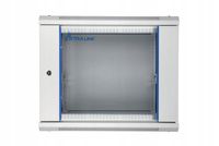 Szafka wisząca rack 9U 600x450 szara szklane