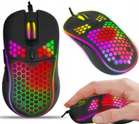 MYSZKA GAMINGOWA MYSZ DLA GRACZY PRZEWODOWA LED RG