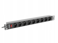 Listwa zasilająca rack PDU 19 cali 1U 16A 9X 230V